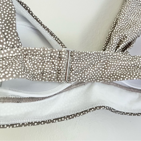 NWT Byron Bay Women's Ellie Bralette‎ Bikini Top in Taupe Polka Dot Size 6 - Picture 8 of 12